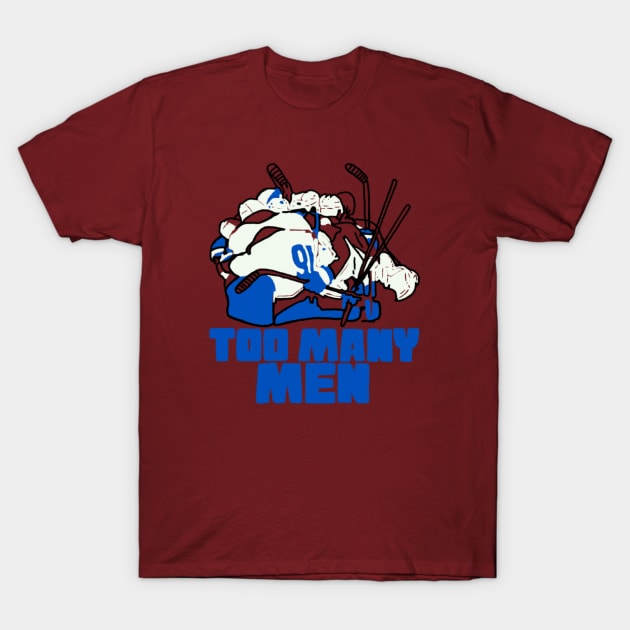 Colorado Avalanche Too Many Men T-Shirt by Mavioso Pattern